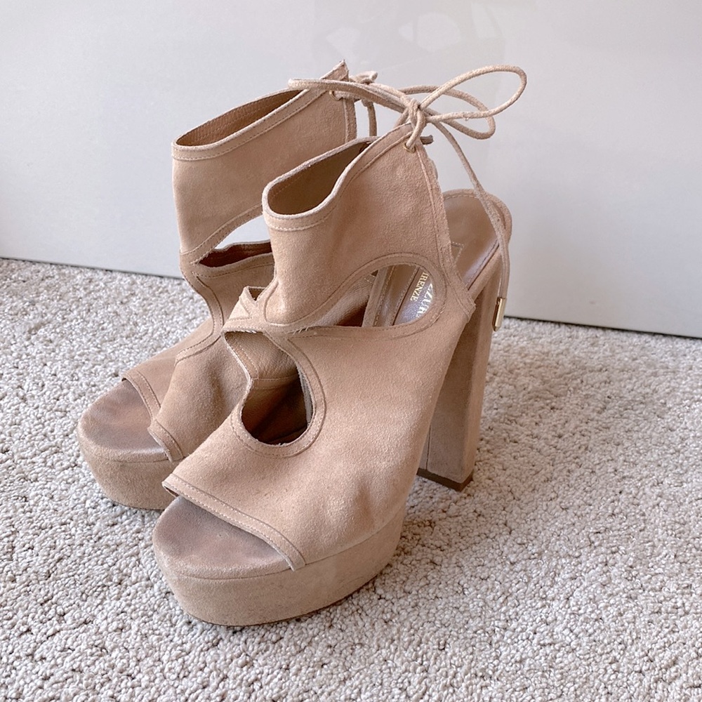 Aquazurra lace up heels